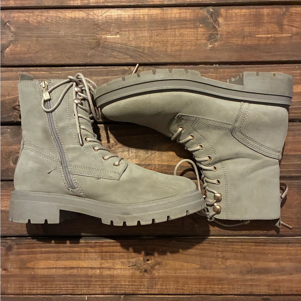 Limelight Gray Lace Up Boots